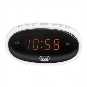 Trevi Alarm <b>Clock</b> EC 880B White Desk & <b>Table</b> <b>Clocks</b> Model 0088001 - Product Image 2