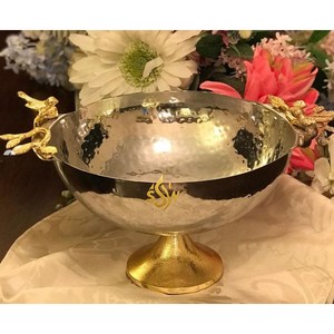 Cuenco de Metal redondo decorativo de estilo árabe tradicional, mesa hecha a mano de Color dorado para dulces de frutas, cuenco para servir Chocolate - Product Image 5