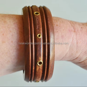 กำไลไม้ชีแฮมสไตล์อินเดียแบบพรีเมี่ยมสำหรับผู้หญิงและเด็กผู้หญิงเพิ่มความทนทานพร้อมเคลือบทองเหลืองเพื่อการป้องกันเป็นพิเศษ - Product Image 5