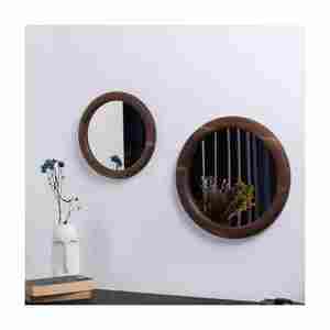 Hot Selling Handmade <b>Mirror</b> Costume Home Decor Round <b>Wooden</b> Frame Made In India With Top Quality - Product Image 3