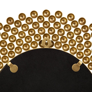 Luxury <b>Gold</b> Plated Metal Beaded <b>Wall</b> <b>Mirror</b> 5mm Thickness Modern Design for Home Decor Wedding Eco-Friendly Handmade <b>Wall</b> - Product Image 3