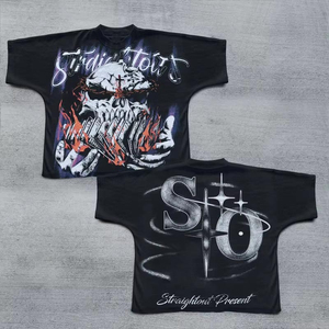 T-shirts Boxy courts pour hommes de haute qualité personnalisés lourds 100% coton lavé Gym presse à chaud impression fabricant direct - Product Image 1