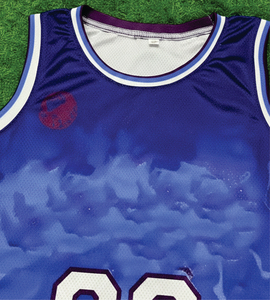 Ensemble d'uniformes de basketball sublimés 2 pièces haut de gamme, motif camouflage bleu ciel, vêtements de sport anti-humidité - Product Image 4