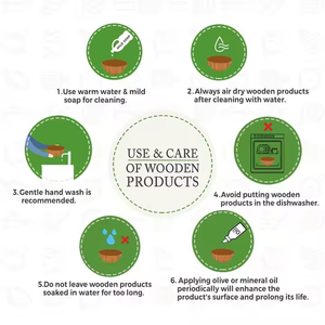 Ustensile de cuisine louche ovale en bois de neem fait à la main non toxique et sans danger pour les aliments à 100 pour la cuisine et le service - Product Image 6