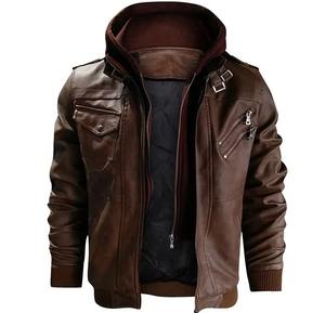 Nouvelle veste en cuir pour hommes de haute qualité pour motard matériau de qualité supérieure en peau d'agneau véritable vieilli-prix de gros - Product Image 6