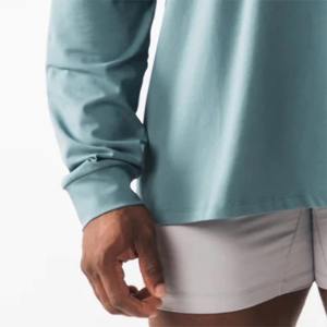 เสื้อยืดรัดรูปแขนยาวสำหรับผู้ชายเสื้อยืดสำหรับใส่วิ่งฟิตเนสแห้งเร็วสีตามสั่ง - Product Image 5