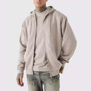 Sweat à capuche unisexe personnalisé avec fermeture éclair Nouveau streetwear en coton mélangé pour l'hiver avec impression numérique au design brodé - Product Image 4