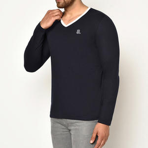 New Arrival <b>Men</b> Long Sleeve <b>V</b> <b>Neck</b> Cotton <b>T</b> <b>Shirt</b> <b>V</b> <b>Neck</b> <b>T</b> <b>Shirt</b> Custom Logo <b>Men</b> Long Sleeve <b>V</b> <b>Neck</b> Tee - Product Image 3