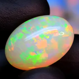 Beautiful Multi Fire Ethiopian Opal Loose Cabochon Stone Smooth Polished Opal Gems All Type Natural Gemstone Manufacturers