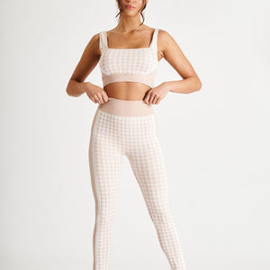 Autumn Winter Cashmere Yoga Fitness Pants Warm High-waisted Tights Pocket Brushed Stock Lot Nylon Spandex Fabric in China 86% - Product Image 3