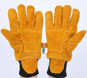 Guantes de trabajo de protección de manos de calidad superior Recién llegado Guantes de bombero de cuero Mejor fabricación Guantes de bombero - Product Image 2