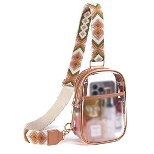 Sac à bandoulière de sport unisexe en PVC à séchage rapide Sac à bandoulière imperméable avec logo personnalisé sur la poitrine Sacs de messager décontracté Design transparent - Product Image 3