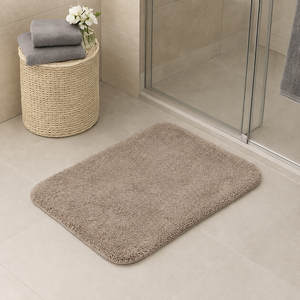 พรมเช็ดเท้าไดอะตอมไมต์สีเบจนุ่มฟู กันลื่น แห้งเร็ว ขนาด 60x50 ซม. - Product Image 4