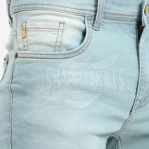 2024 Top Selling Lightweight 100% Cotton Knitted Men's <b>Jeans</b> Pant Private Label Straight Breathable High Street Casual Style - Product Image 6