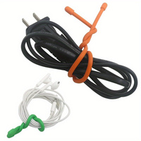 Attaches-câbles en silicone réutilisables de 64 pouces, réglables, pour l'organisation et la fixation des câbles, bande flexible pour gestion des câbles, attaches torsadées en caoutchouc