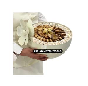 Bol à dessert pour hôtel Bol de service pour bonbons Bol de service pour bonbons au chocolat Design élégant Bol de service en métal de qualité supérieure - Product Image 1