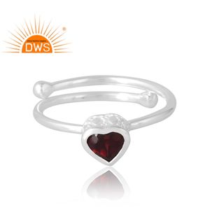 แหวนพลอยโกเมนธรรมชาติเงินสเตอร์ลิง925ขายดีที่สุดเครื่องประดับที่กำหนดเองสำหรับผู้หญิงของขวัญสำหรับผู้หญิงสำหรับเธอ - Product Image 3