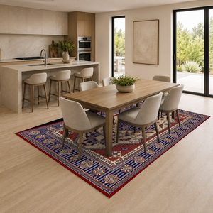 Tapis RUGS DEPOT LXDP-0272, vente en gros, rouge bordeaux, tapis traditionnel oriental imprimé numériquement, lavable en machine, chenille, antidérapant - Product Image 4