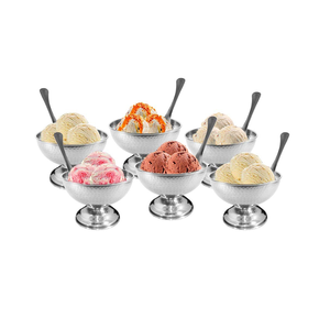 Taza de helado de estilo con cuchara, taza de café de vidrio en relieve, vaso de vidrio helado con tapa de vidrio y uso hecho a mano - Product Image 2