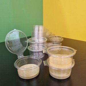 Contenedor de salsa desechable para llevar más vendido Tazas de salsa de plástico PET 2oz 60ml con tapa con bisagras Productos de tendencia 2024 Nuevas llegadas - Product Image 2
