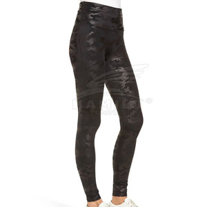 Pantalons de yoga pour femmes, design 2024, légers, compression moyenne, spandex, impression personnalisée, uni, séchage rapide, respirant - Product Image 4