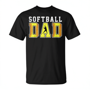 T-Shirt Vintage Retrò per Papà Appassionato di Softball, Giorno di Gioco in Famiglia, Idea Regalo Promozionale - Product Image 2