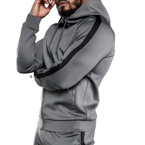 Chándal con cremallera para hombre 2025, venta al por mayor, ropa deportiva ajustada de lana, chándal para exteriores, ropa de entrenamiento, chándal deportivo para hombre - Product Image 2