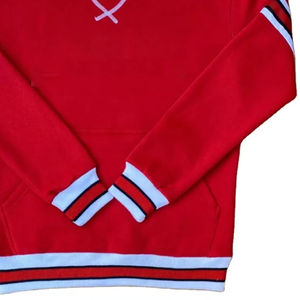 Custom Greek Sorority <b>Sweatshirt</b> With Pockets, Red & <b>White</b> Theme, Embroidered Greek Letters, Sorority-Inspired Apparel - Product Image 4