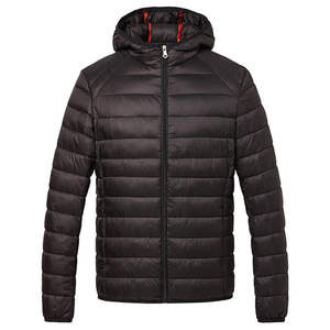 Chaqueta acolchada de manga larga con cuello levantado para hombre, últimos diseños, lona lisa, invierno, Puffer en blanco - Product Image 3