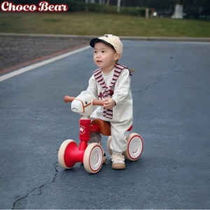 Choco Bear Nuovo Design <span class=keywords><strong>Bici</strong></span> Senza Pedali a 4 Ruote per Bambini, Giocattolo <span class=keywords><strong>Cavalcabile</strong></span> da Esterno, <span class=keywords><strong>Bici</strong></span> Scorrevole per Bambini - Product Image 2
