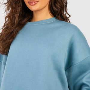 Conjunto Deportivo de Sudadera con Capucha Cálida de Invierno para Mujer con Forro Acogedor y Diseño Casual Elegante de Hombros Caídos - Product Image 6