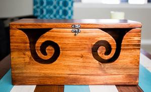 Multipurpose Handmade Wood Yarn Box with Divider Solid Wood Customized Personalized Made to Order - Product Image 3