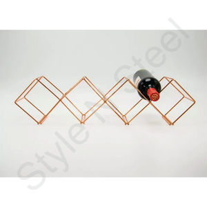 Porte-bouteilles de vin Racks Démonter Porte-bouteilles de vin Fil de gros Support de bouteille de vin Couleur cuivre Support de bouteille en acier inoxydable - Product Image 1