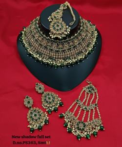 Traditional Antique Handmade CZ Studded Thread Work Patwa Indian Necklaces Earrings & Head Wear For Womens & <b>Girl</b> <b>Jewellery</b> <b>Sets</b> - Product Image 2