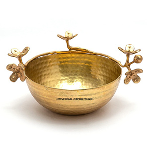 Bol à chocolat décoratif martelé, finition personnalisée, fait main, élégant et classique, en bois - Product Image 1