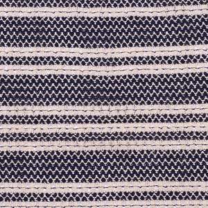 Dupatta en coton indien tissé imprimé, respirant et léger, bleu marine et beige rayé, pour la confection de robes pour filles - Vente chaude - Product Image 3