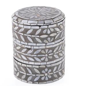 Contenant en métal martelé plaqué or au look fabuleux avec couvercle fait main, pour noix, collations et fruits secs, pot frais et organisé - Product Image 4