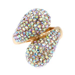 Anelli elasticizzati in acciaio inossidabile placcato oro 18K alla moda stile eternità luna forma numero 18K anello gioielli