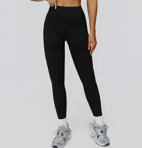 High Quality Womens High Waist Full Length <b>Leggings</b> Quick Dry Breathable Solid Elastic Waist Seamless Uniform Fitness New Design - Product Image 5
