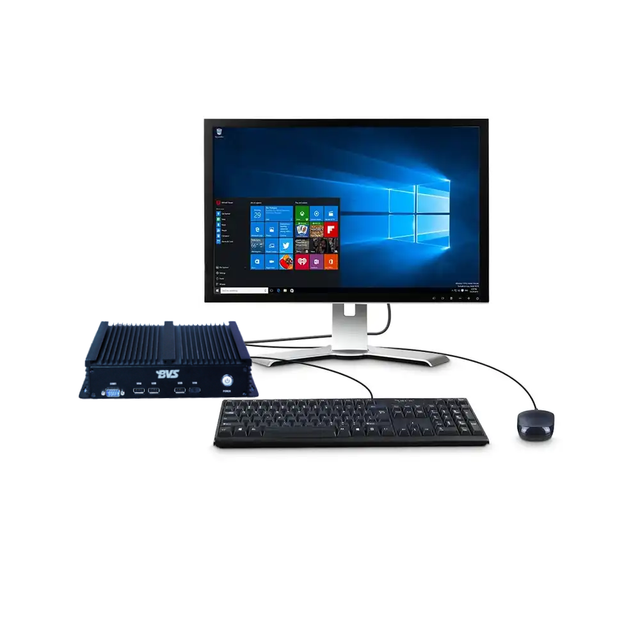 Fanless Embedded PC Industrial Mini Computer In-tel i3 i5 HD VGA for Industrial Control Installed Win Sytstem Desktop Customized