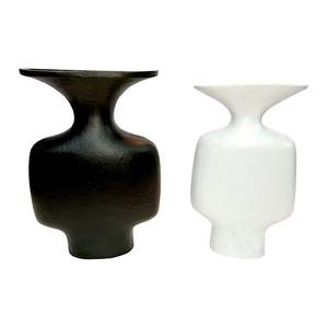 Ensemble de vases de luxe jaune-orange mat, vase de table décoratif géométrique abstrait, vase à anneau unique pour l'intérieur moderne - Product Image 6