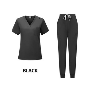 Femmes fermeture éclair ouverture gommage manteau col coton allaitement uniforme Spa vêtements de travail médecin salopette pour professionnels médicaux vétérinaires - Product Image 1