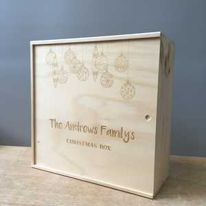 Christmas Baubles Keepsake <b>Box</b> for Holiday Storage - Product Image 1