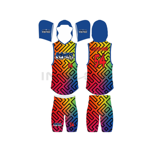 Nuevo diseño 7v7 bandera uniformes sin mangas con capucha Top con pantalones tendencia sublimada fútbol Jersey 7v7 uniformes camiseta de fútbol - Product Image 6