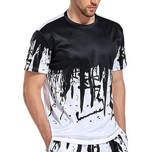 เสื้อยืดผู้ชายพิมพ์ลายคุณภาพสูงผ้าโพลีเอสเตอร์ผ้าฝ้ายดีไซน์ใหม่ระบายอากาศได้ดีขนาดพลัสไซส์ - Product Image 1