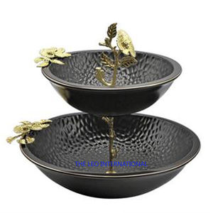 Plateau à gâteau décoratif en métal plaqué or, support à gâteau de luxe de haute qualité pour la décoration de fête de cuisine de mariage - Product Image 3