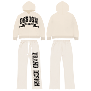 ชุดสูทกางเกงวอร์มมีฮู้ดสำหรับผู้ชายชุดวอร์มแบบซ้อนและมีฮู้ดแบบรูดซิปสำหรับผู้ชายชุดสองชิ้นออกแบบได้ตามต้องการ - Product Image 1