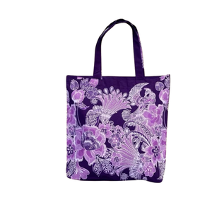 02กระเป๋าโท้ทขนสัตว์เทียมพิมพ์ลายนกยูงเป็นมิตรกับสิ่งแวดล้อมทำด้วยมือในประเทศไทย - Product Image 1