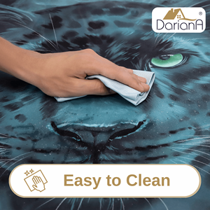 Tapis de yoga DarianA, design panthère, vert, rectangulaire, antidérapant, en daim premium, antimicrobien, écologique, imperméable, 183x61cm, avec poignée de transport - Product Image 3
