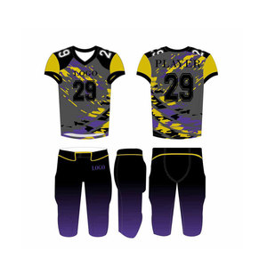 Nuevo precio barato mejor camiseta de fútbol americano juvenil personalizado conjunto de uniforme de fútbol americano - Product Image 1